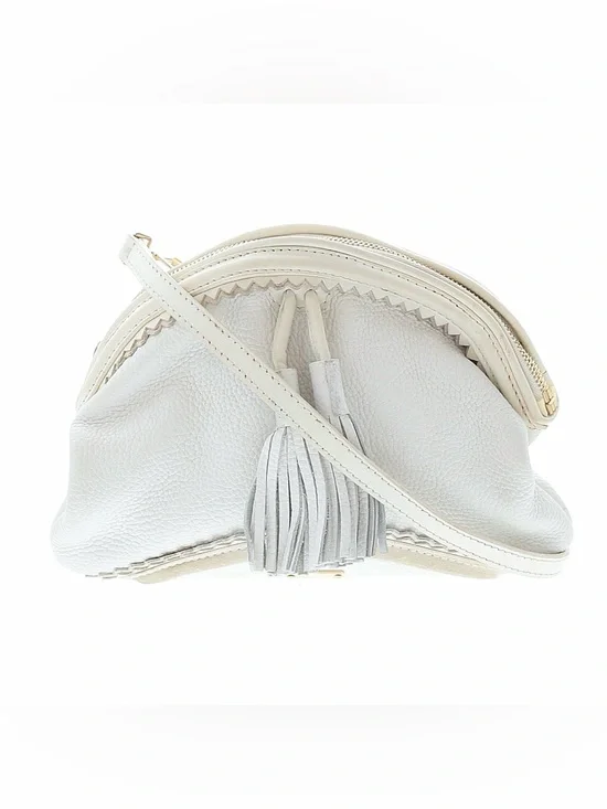 Burberry Prorsum 🌟RARE🌟 White Leather Tassel Adjustable Crossbody Bag - Picture 2 of 5